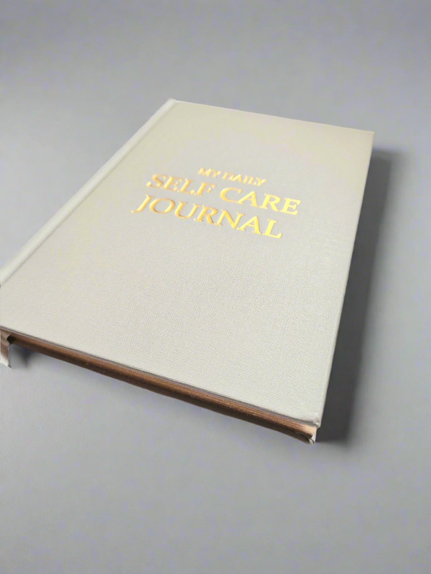 Premium Journal | My Daily Self Care Journal | A5 Gratitude Journal Grey | Journal/Diary | Gold Detail | Gift Idea | Health