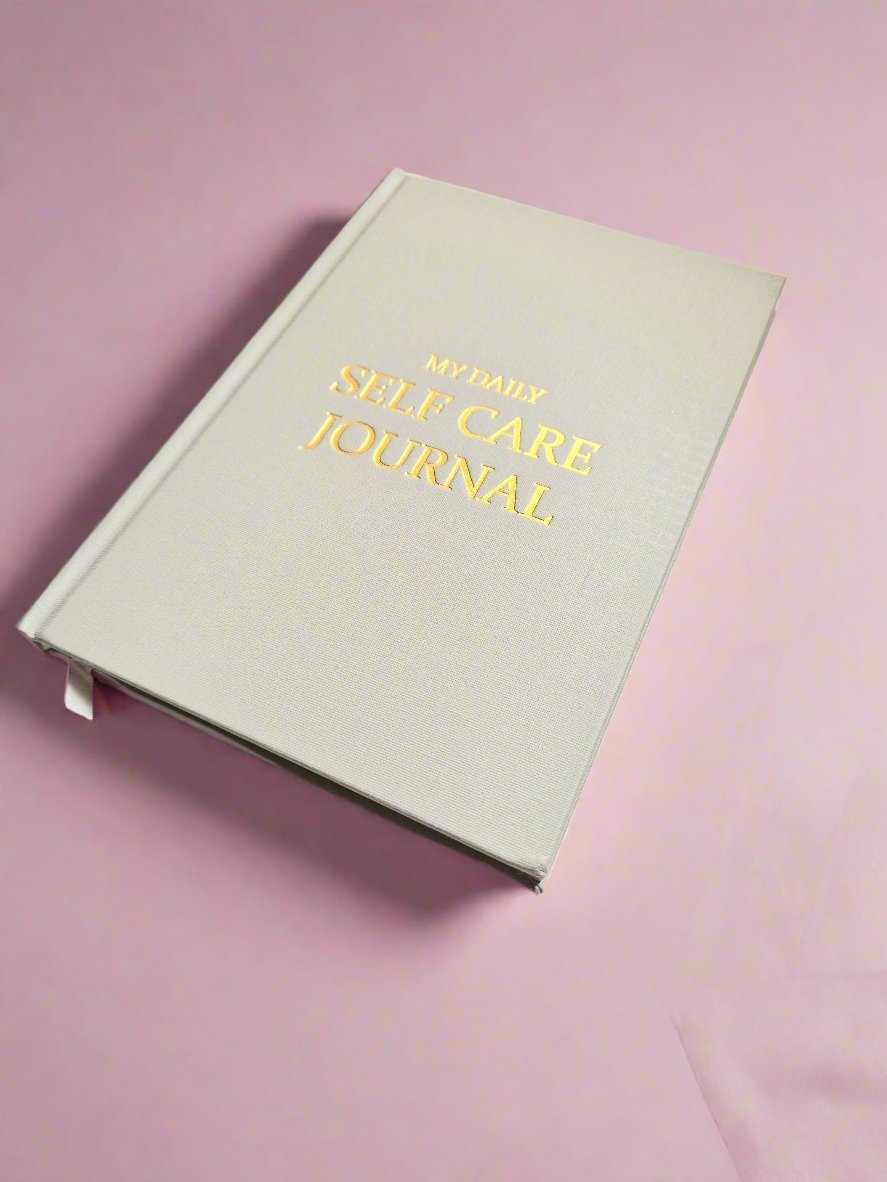 Premium Journal | My Daily Self Care Journal | A5 Gratitude Journal Grey | Journal/Diary | Gold Detail | Gift Idea | Health