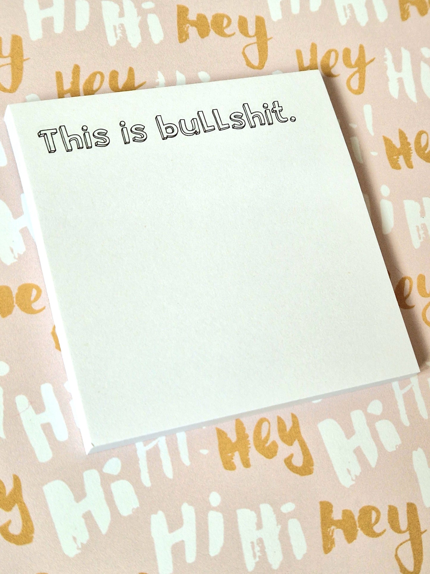 This is Bullsh!t | 4 Pack Funny Sticky Notes | Naughty Gift idea | Office supplies | Notes | Black & White |