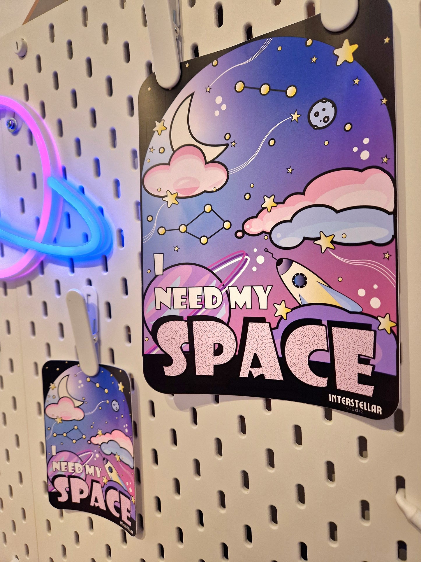 I Need My Space Print! | Space Theme Girly wall print | Home Décor | Wall Art | Art Print | Gift Idea | Gift Idea for Her | Artwork |