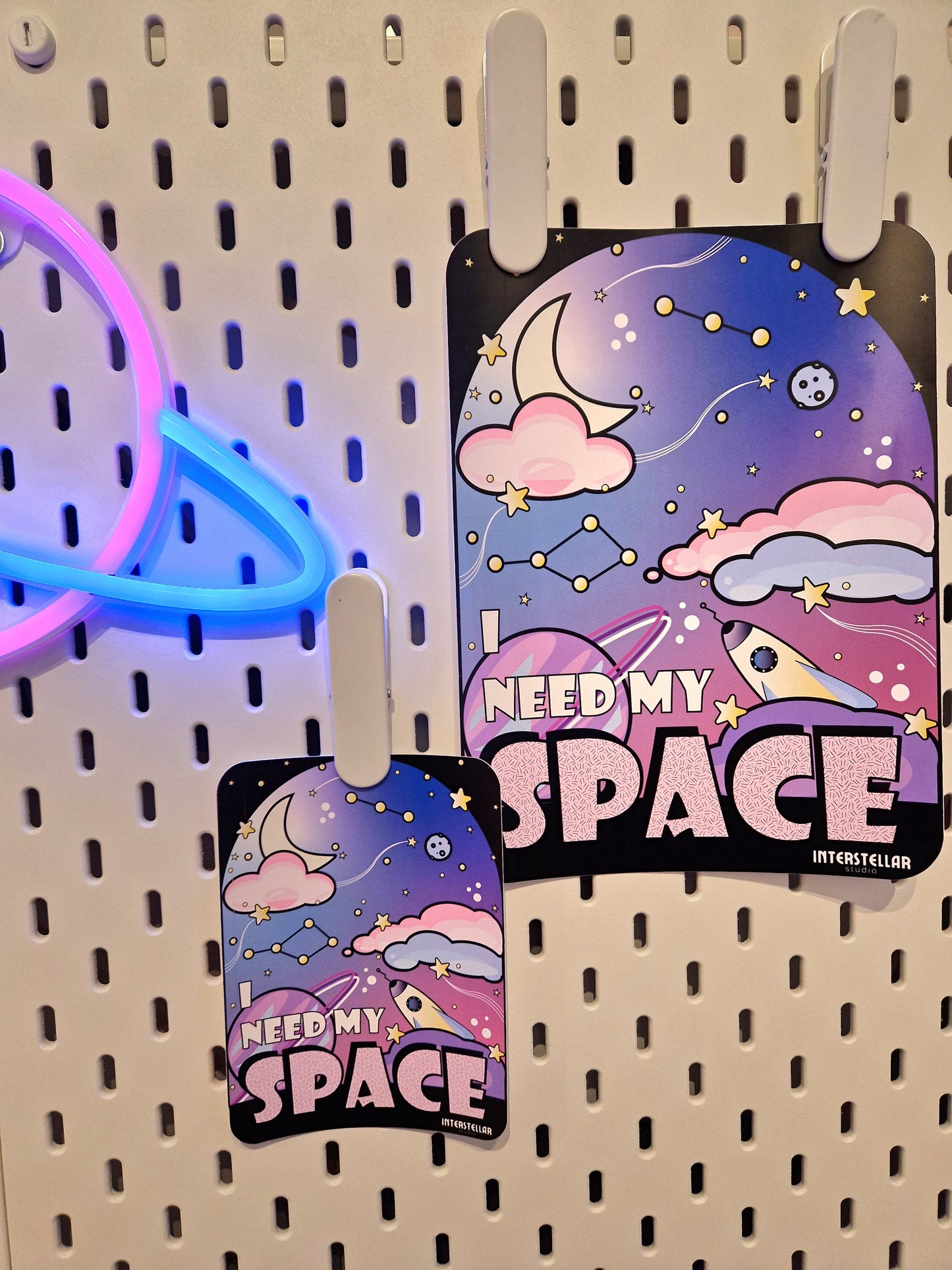 I Need My Space Print! | Space Theme Girly wall print | Home Décor | Wall Art | Art Print | Gift Idea | Gift Idea for Her | Artwork |