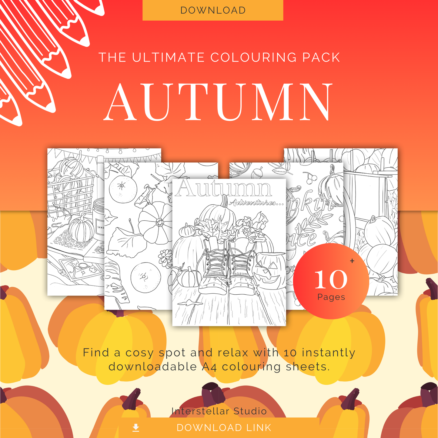 Autumn Cosy Colouring | 10 Pages