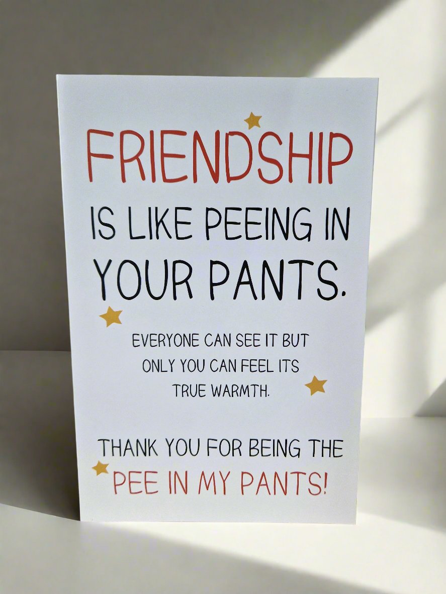 Funny Birthday Card for Friends. Quirky and Hilarious quote. Gift idea. (Includes Envelope)