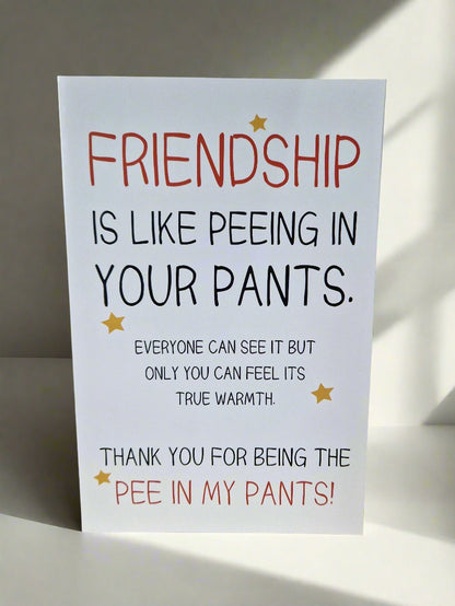 Funny Birthday Card for Friends. Quirky and Hilarious quote. Gift idea. (Includes Envelope)