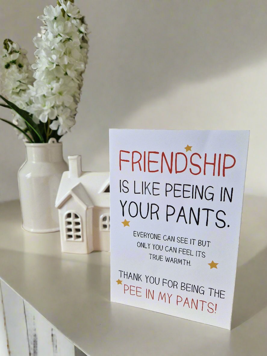 Funny Birthday Card for Friends. Quirky and Hilarious quote. Gift idea. (Includes Envelope)