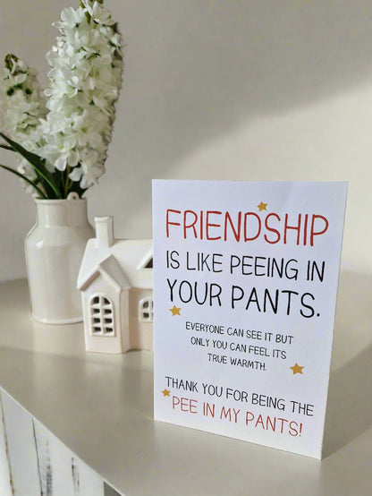 Funny Birthday Card for Friends. Quirky and Hilarious quote. Gift idea. (Includes Envelope)