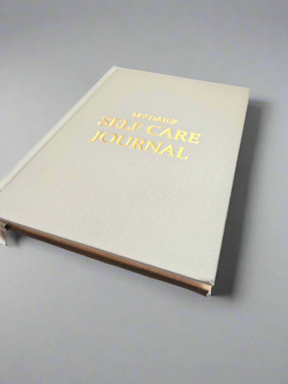 Premium Journal | My Daily Self Care Journal | A5 Gratitude Journal Grey | Journal/Diary | Gold Detail | Gift Idea | Health