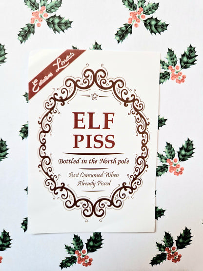 Christmas Wine Bottle Labels | Alcohol Label | Funny Christmas Stickers | Gift Idea | Unique gifts | Santa | Elf | Xmas | Bottle Labels |