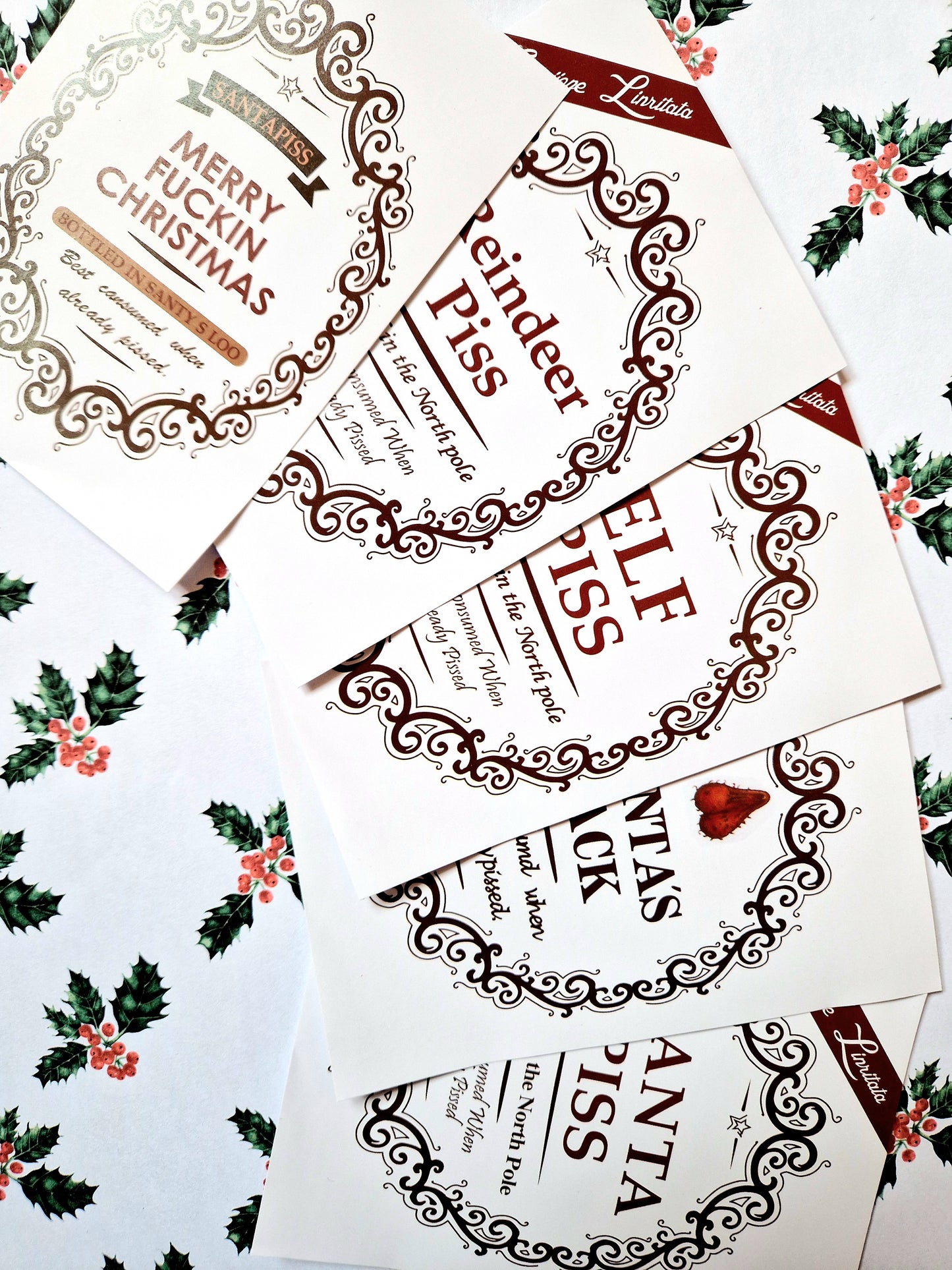 Christmas Wine Bottle Labels | Alcohol Label | Funny Christmas Stickers | Gift Idea | Unique gifts | Santa | Elf | Xmas | Bottle Labels |