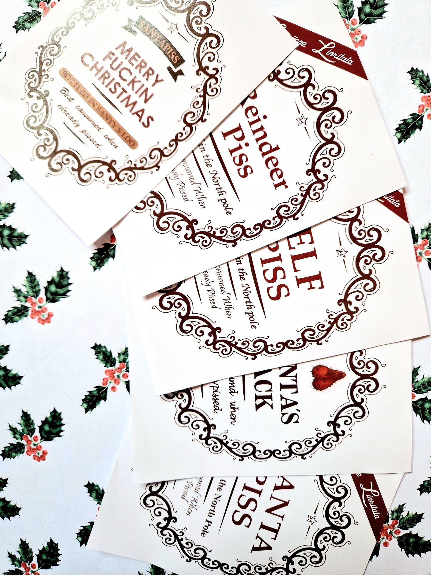 Christmas Wine Bottle Labels | Alcohol Label | Funny Christmas Stickers | Gift Idea | Unique gifts | Santa | Elf | Xmas | Bottle Labels |