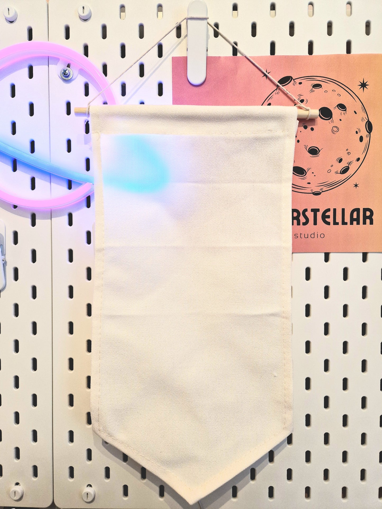 Pin Collection Display | Cream Linen With Wooden Spool | Premium Banner | Pin Holder | Pin Display | Fabric | Gift Idea | Home Décor | Gift