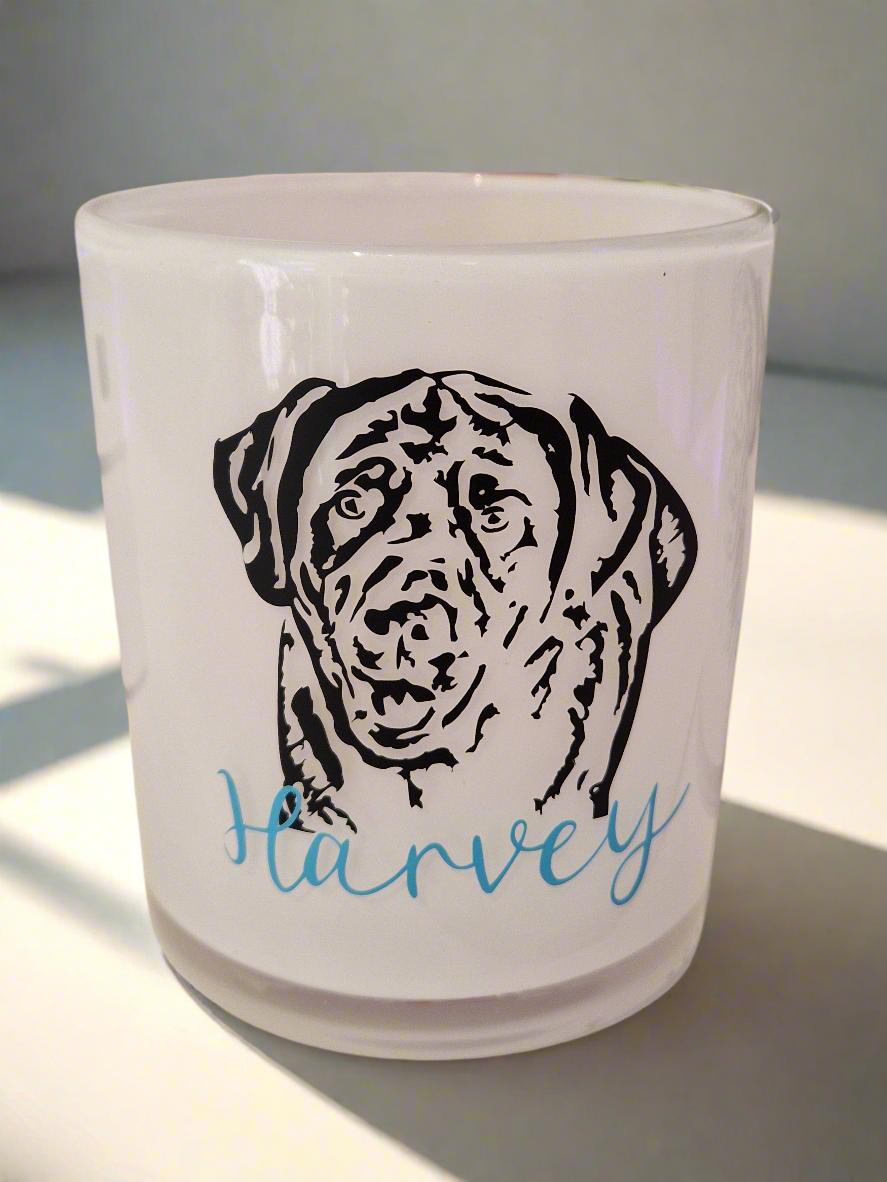 Custom Memorial Candle Holder - Glass