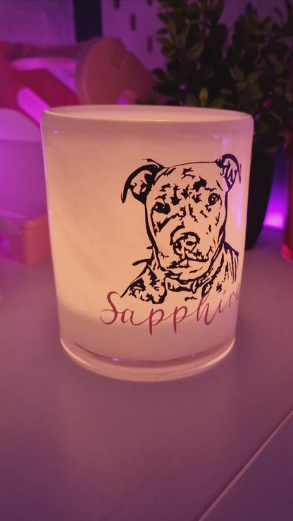Custom Memorial Candle Holder - Glass